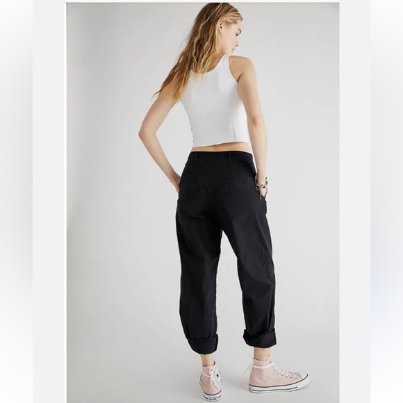 Free People Luca Barrel Pants in Black Size 10 - Picture 2 of 10